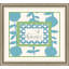Whippet In Turquoise Print by Dana Gibson
