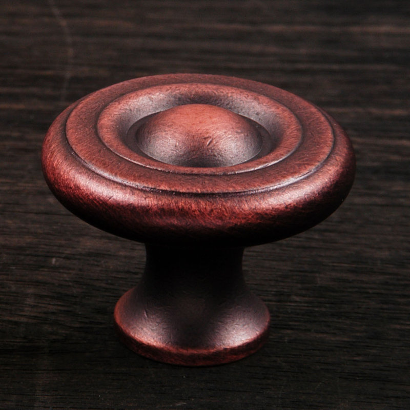CK Series 1 1/2" Diameter Mushroom Knob, Distressed Copper, Small