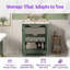 Meuble-lavabo de salle de bain avec lavabo en céramique et rangement à fermeture douce-1100924374