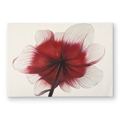Anemone Red Flower Door Mat - Floral Indoor Outdoor Decor