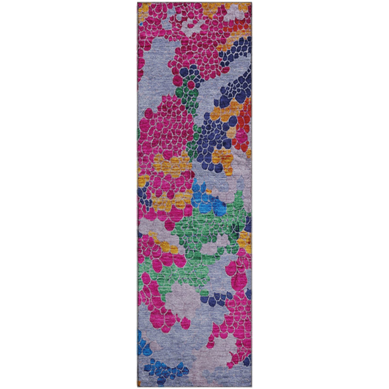 Premium Machine Washable Farolt AMF1906 Geometric Rug, Runner 2'3" x 7'6"