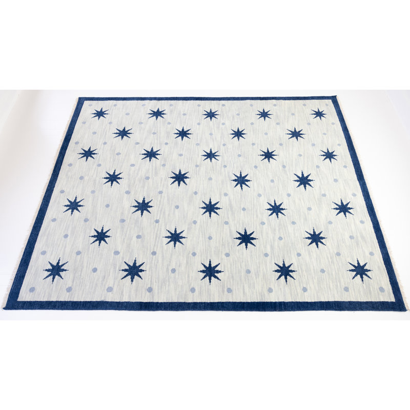 Lawson Hand Knotted Wool Starburst Area Rug, Rectangle 10' x 14'