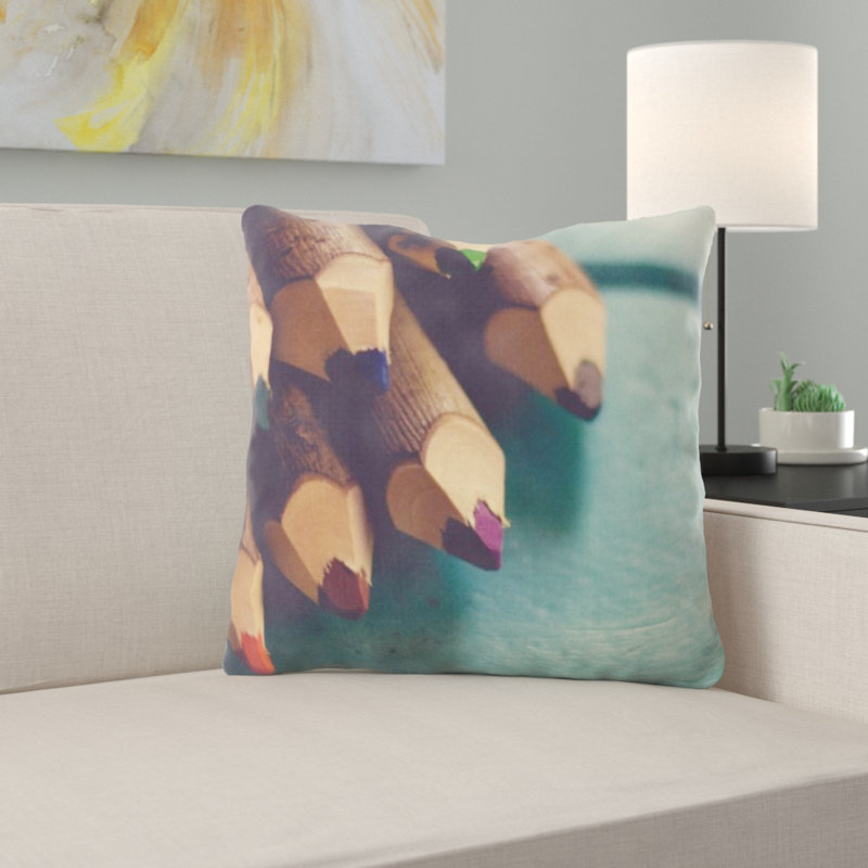 Coussin décoratif à crayons