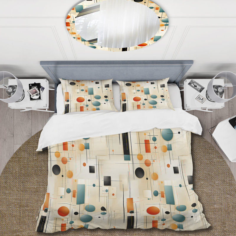 Ensemble de housse de couette Urban Tones Blue Beige Eclectic Chic - Eclectic