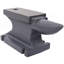 Enclume en fonte de 55 lb (25 kg), avec pavillon carré et base stable, pour plier, façonner et tordre, gris