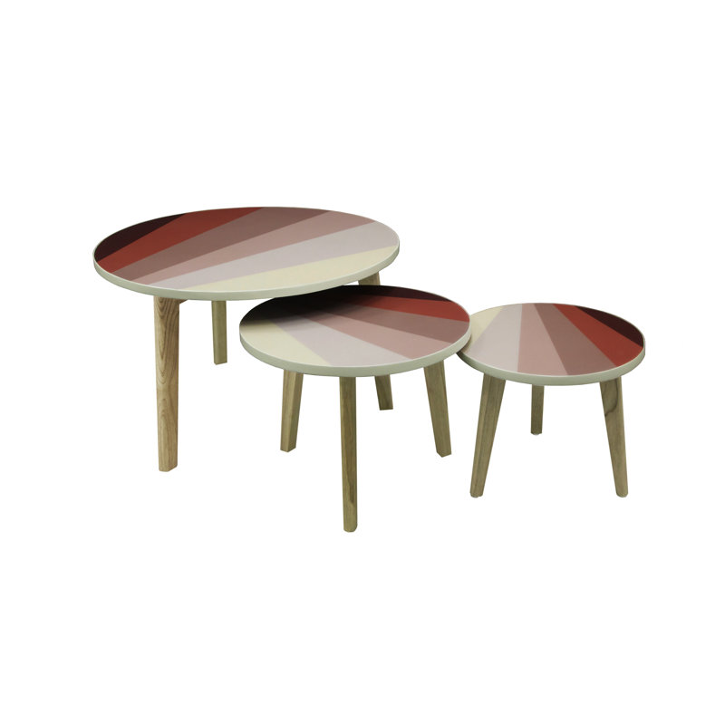 Round Lamp Table, Pink, 75"W x 50"H x 75"D