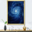 «Blue Swirl Wave Spiral IV - Abstract Spirals», art mural, salon_106186