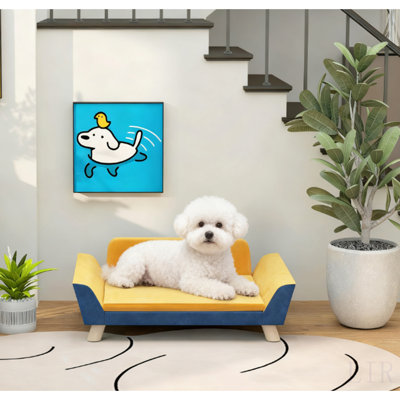Canapé-lit pour chien avec coussin moelleux, housse lavable