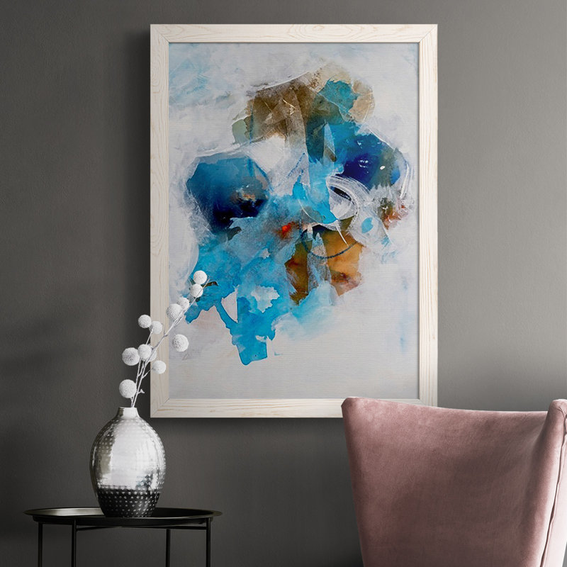 «Frankfort Misty Blue I», reproduction d'un seul cadre photo sur toile, Blanc, H 37,5 po x l 27,5 po x P 1 po