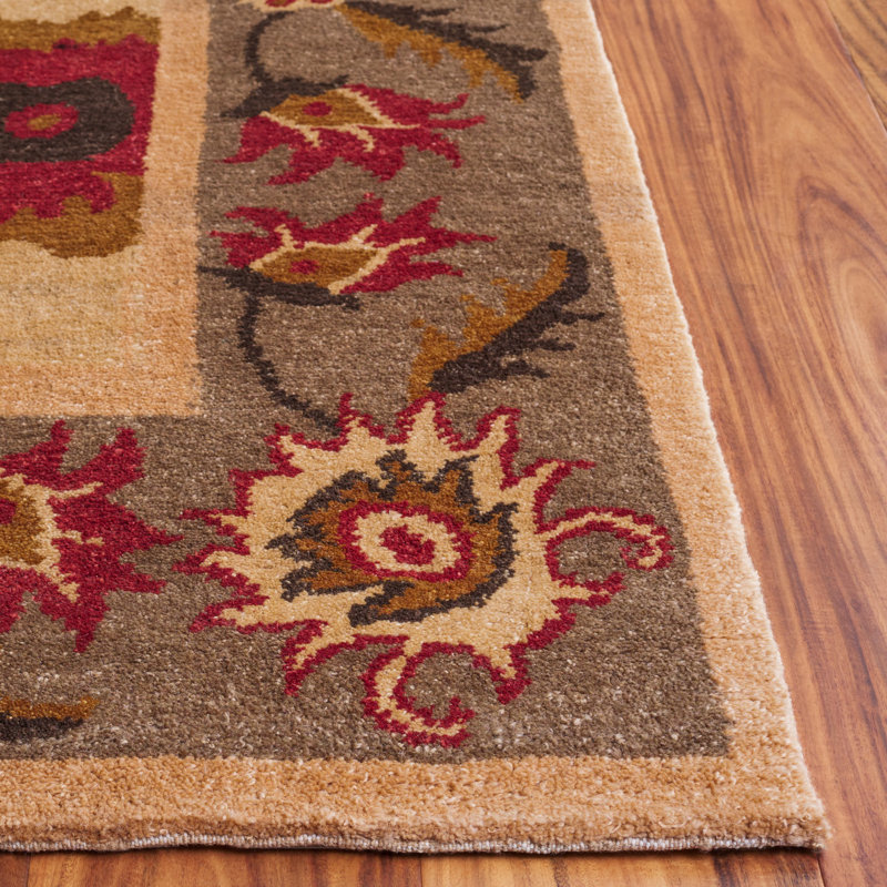 Acw1002 Area Rug In Ivory / Sage, Rectangle 6' x 9'