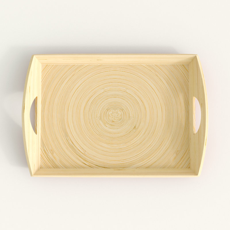 Bamboo Tray, Raspberry