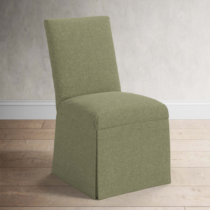 Ivanka 20'' H Upholstered Parsons Chair, Zuma Laurel Textured Linen