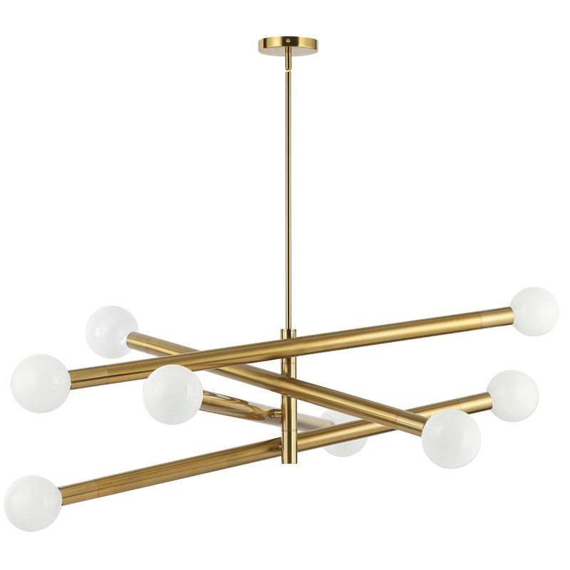 Lustre 8 lumières Wand, Laiton vieilli