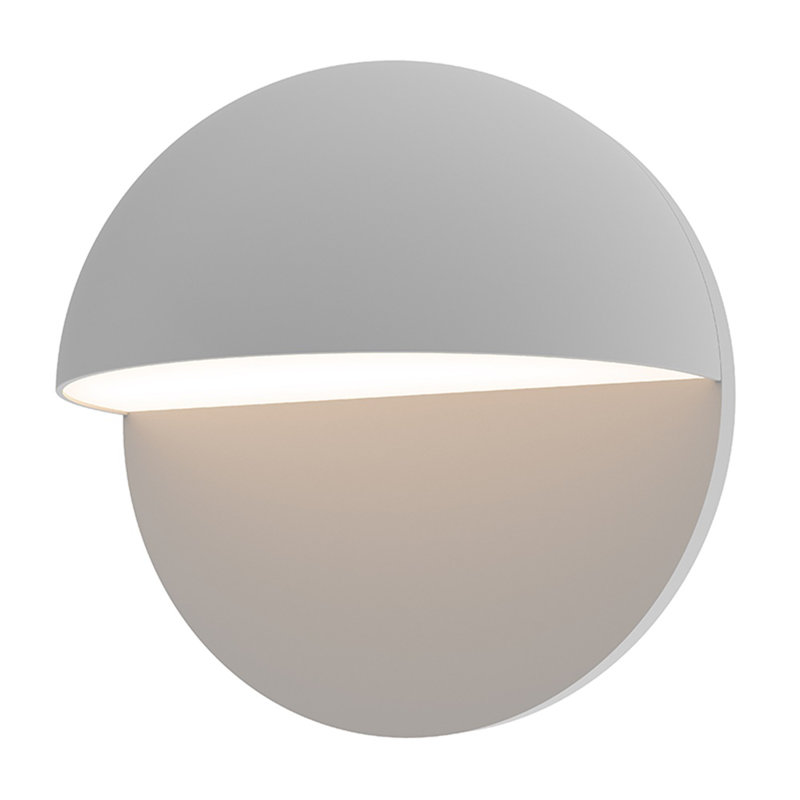 Inside-Out 1 - Light LED Flush Mounted Sconce, Textured Gray, 5" H x 5" W x 3" D