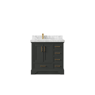 Joesef 36'' Single Bathroom Vanity with Marble Top