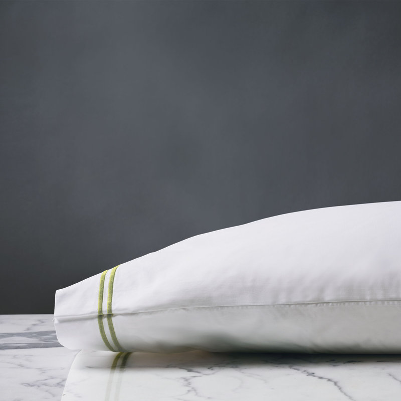 Enzo Egyptian Cotton Percale, King Pillowcase, Lime