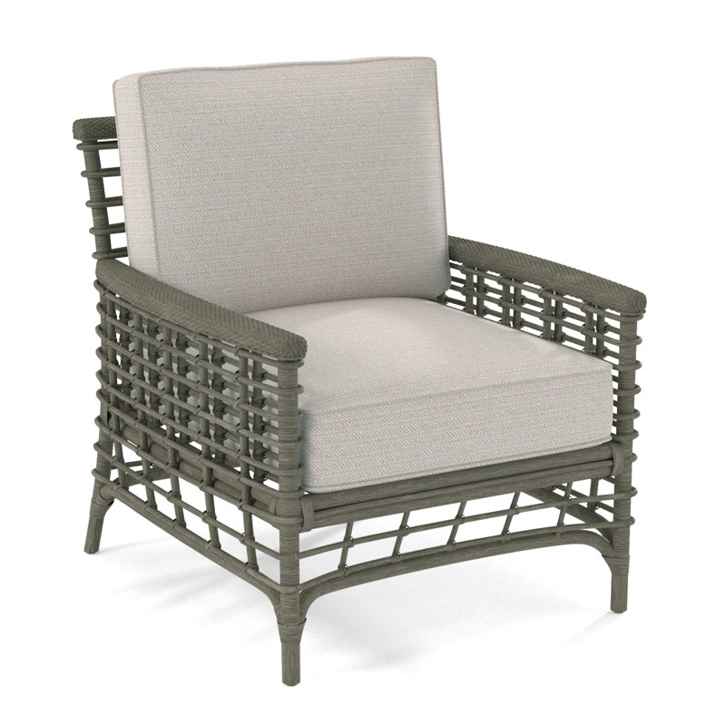 Bridgehampton Armchair, Greystone, White Textured Performance; 0865-91