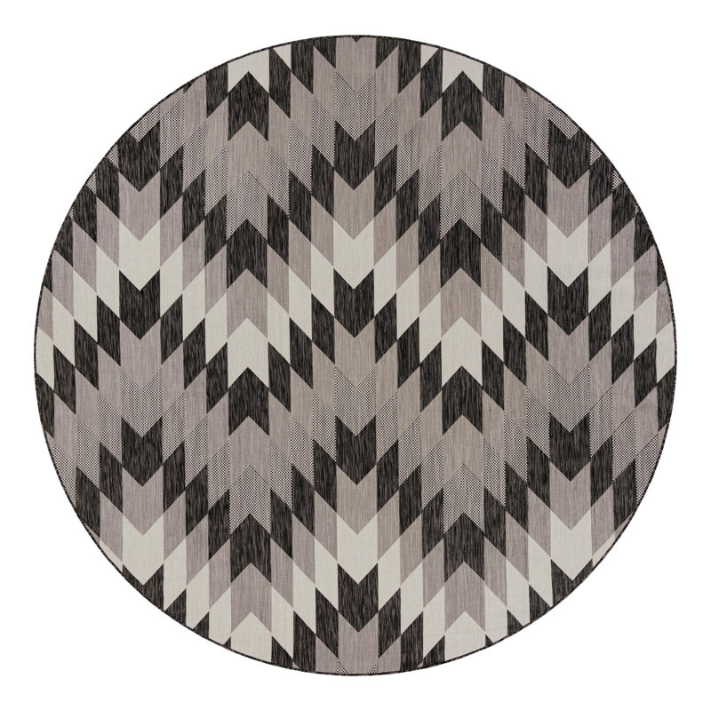 Blox Hower Indoor/Outdoor Area Rug, Round 10'