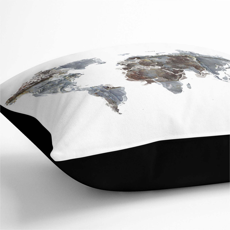 Square Cushion, 40cm H x 40cm W x 15cm D, Black