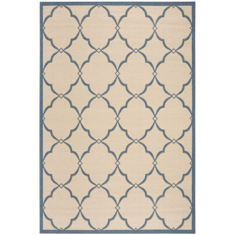 Tapis d'intérieur / extérieur à motif géométrique Adler, Rectangulaire 3 pi x 5 pi