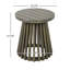 Table d'appoint d'extérieur en bois d'acacia pour le patio, table basse ronde pour la cour arrière, pelouse et balcon-464402772