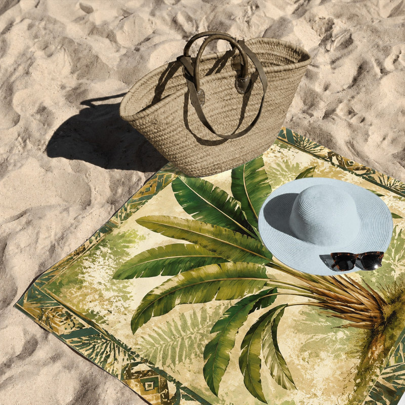 Serviette de plage 1PCS Tropical Banana Leaf