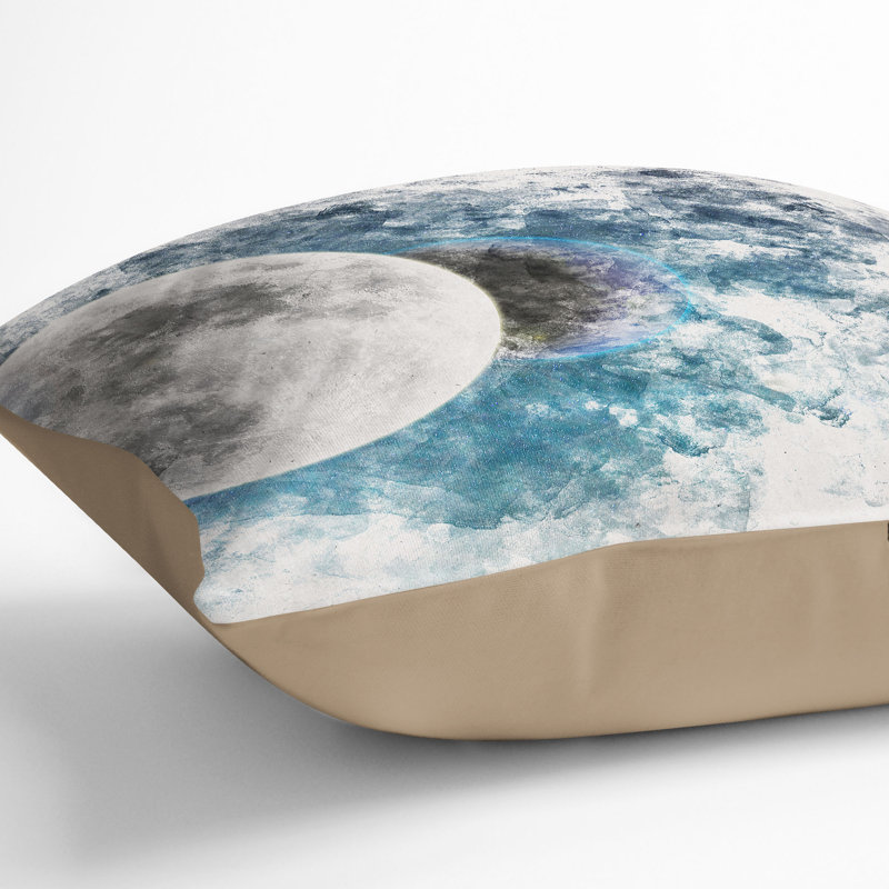 Earth Behind the Moon Cushion with Filling, Stone, 55cm H x 55cm W x 20cm D