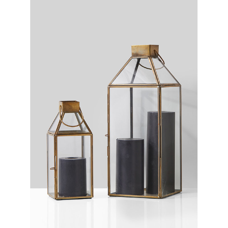 Lantern, 16" H x 6" W x 6" D