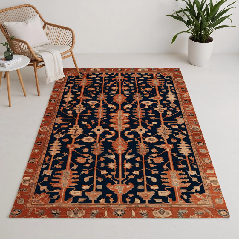 Tapis d'intérieur et d'extérieur gris Persian, Rectangulaire 3 pi x 5 pi