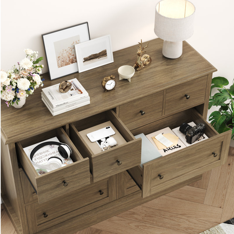 Commode 8 tiroirs, Brun