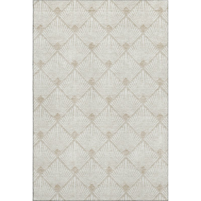 Premium Machine Washable Prisco Ivory Rug