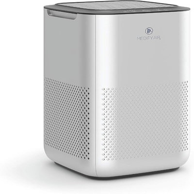 Purificateur d'air Medifier MA-15 avec filtre HEPA H13 véritable | Couverture de 585 pi² en 1 heure pour les allergènes, la fumée, les feux de forêt, la poussière, les odeurs, le pollen et les squames d'animaux | Élimination silencieuse de 99,9% jusqu'à 0,1 microns | Argent, paquet de 1