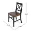 Ensemble de 2 chaises de salle à manger en bois d'acacia Roshan Farmhouse-215754269