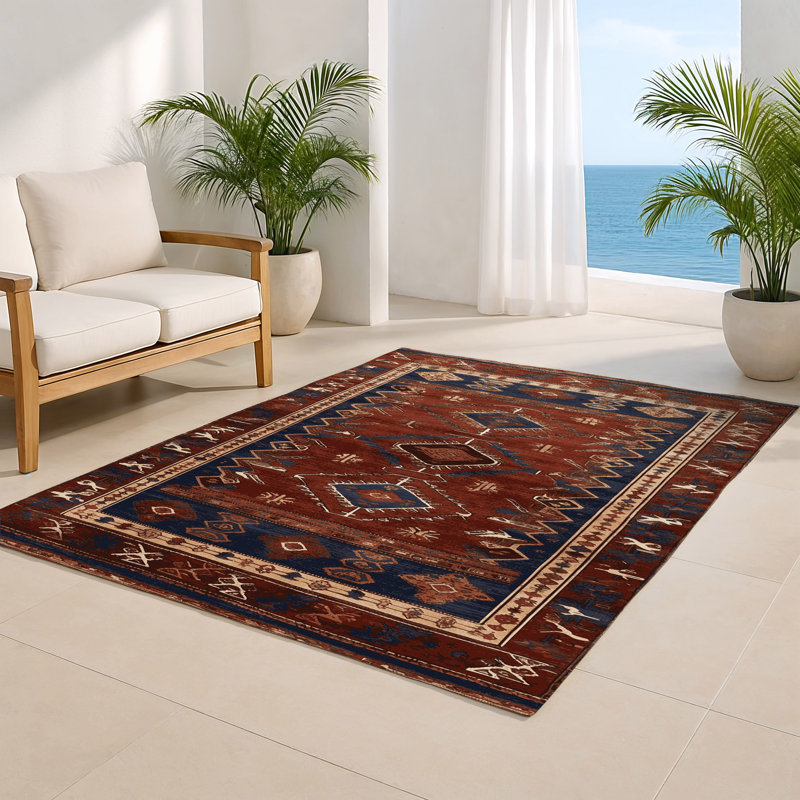 Tapis turc intérieur et extérieur brun, Rectangulaire 2 pi x 3 pi