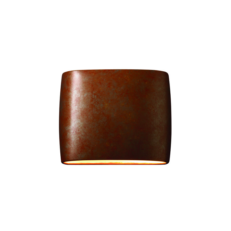 Armance Ceramic Wall Sconce, Rust Patina