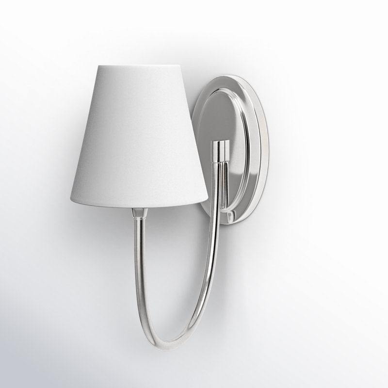Margarett LED Armed Sconce, Polished Nickel