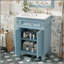 Armoire de salle de bain 24 po avec portes à fermeture douce et tablette réglable, meuble-lavabo avec lavabo en céramique-1792885003