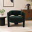 Fauteuil d'appoint sculptural moderne avec dossier arrondi et pieds massifs