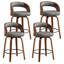 Tabouret de comptoir pivotant confortable avec pieds en bois massif durable-120285785-120285789
