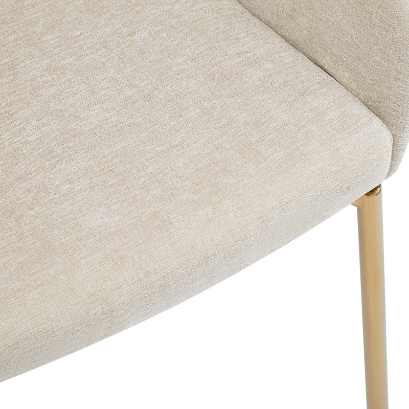 Heckstall 19'' H Fabric Upholstered Metal Armchair, Beige