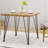 Tindley Acacia Solid Wood Top Metal Base Dining Table