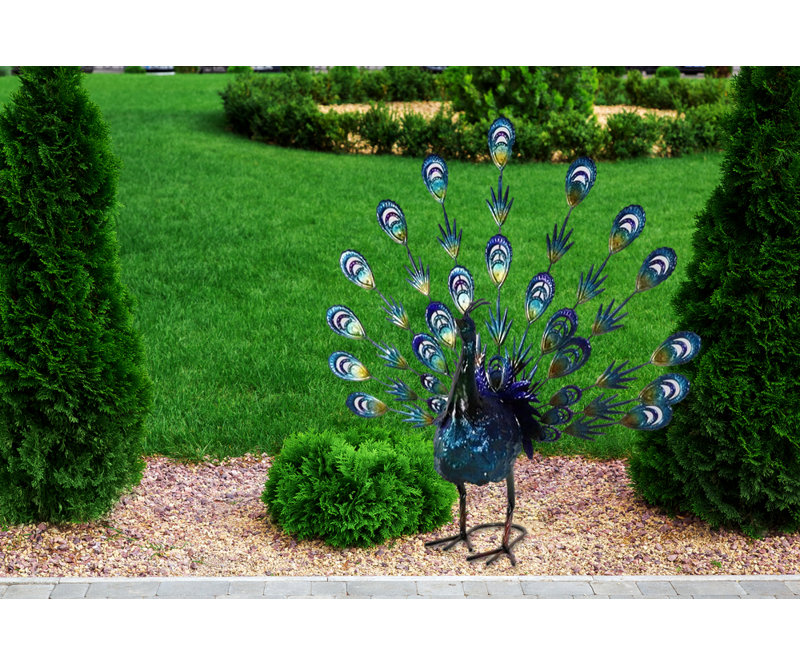 Statue de jardin extérieur paon
