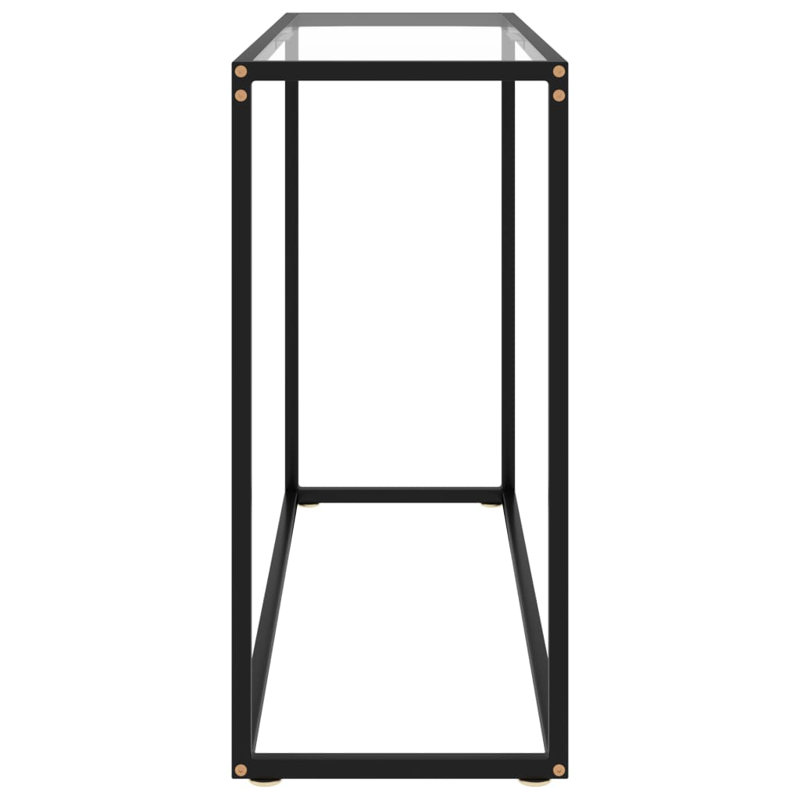 Console en verre trempé, Transparent, H 29,53 po x l 23,62 po x P 13,78 po
