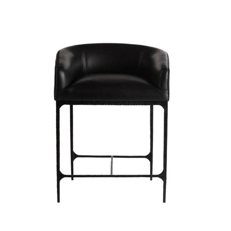 Osbourne Upholstered Stool with Metal Frame, Counter Stool (26.5" Seat Height)