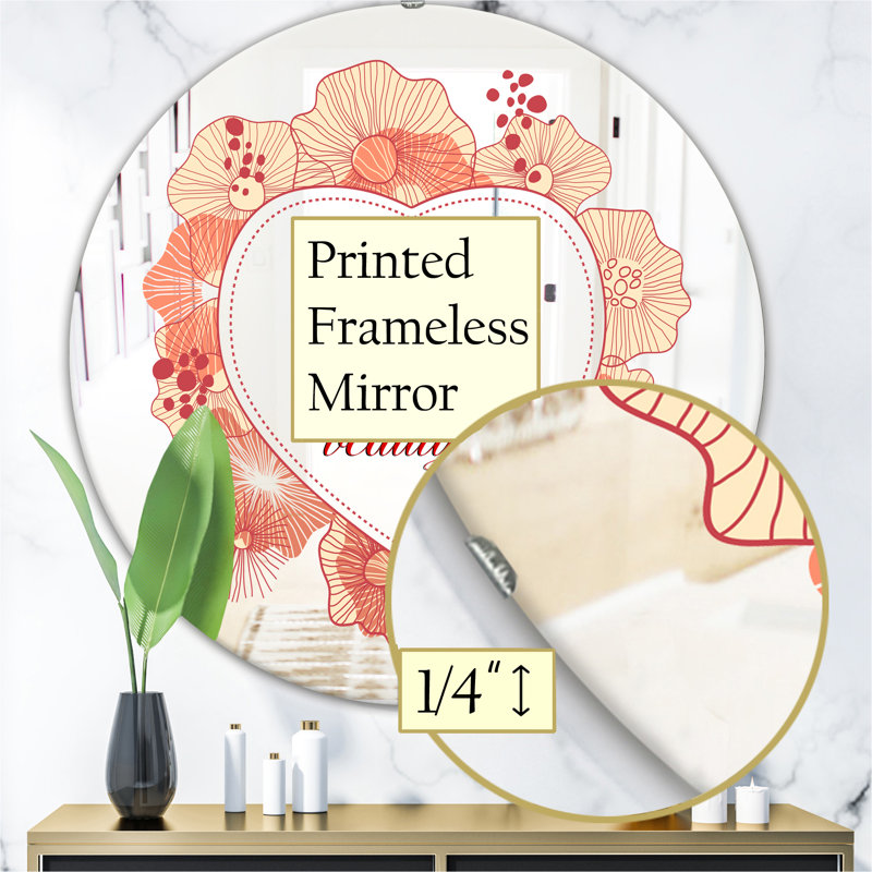 Miroir d'appoint You You Beautiful, H 23,6 po x l 23,6 po