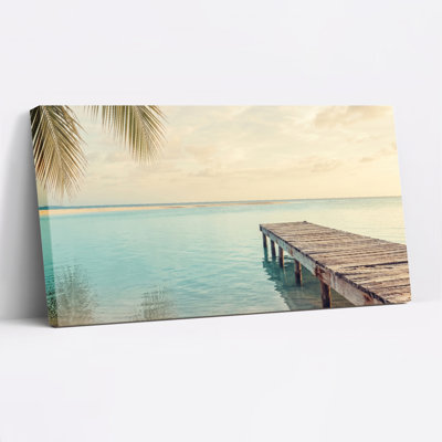 «Tropical Dock», reproduction d'art sur toile, ensemble de 1