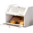 Breadbox For Kitchen Countertop Bin Bread Box Storage Airtight Container Extra Large Capacity Farmhouse Bread Box Double Layer With Diamond Pattern Windows Bread Holder Bamboo White-1243474742