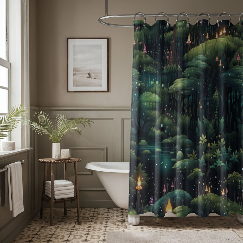 Rideau de douche Fairy Woods - Premium, H 74 po x l 71 po