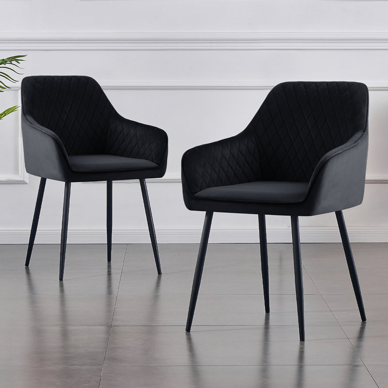 Sexton Upholstered Dining Chair, Black, 2
