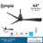44" Simple 3 - Blade Outdoor Propeller Ceiling Fan with Remote Control-34371589